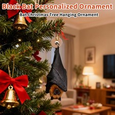 1/3X Black Bat Christmas Ornaments For Xmas Trees Holiday NEW Party E1I7