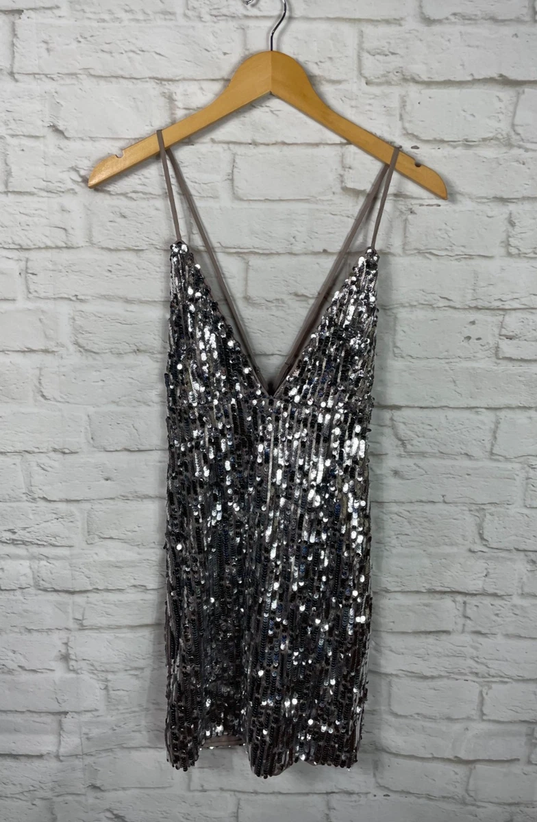 forever 21 glitter dress Sequined Beaded Maxi Dress PETAL PINK / L main image 1