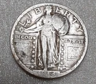 1918 D Standing Liberty silver quarter