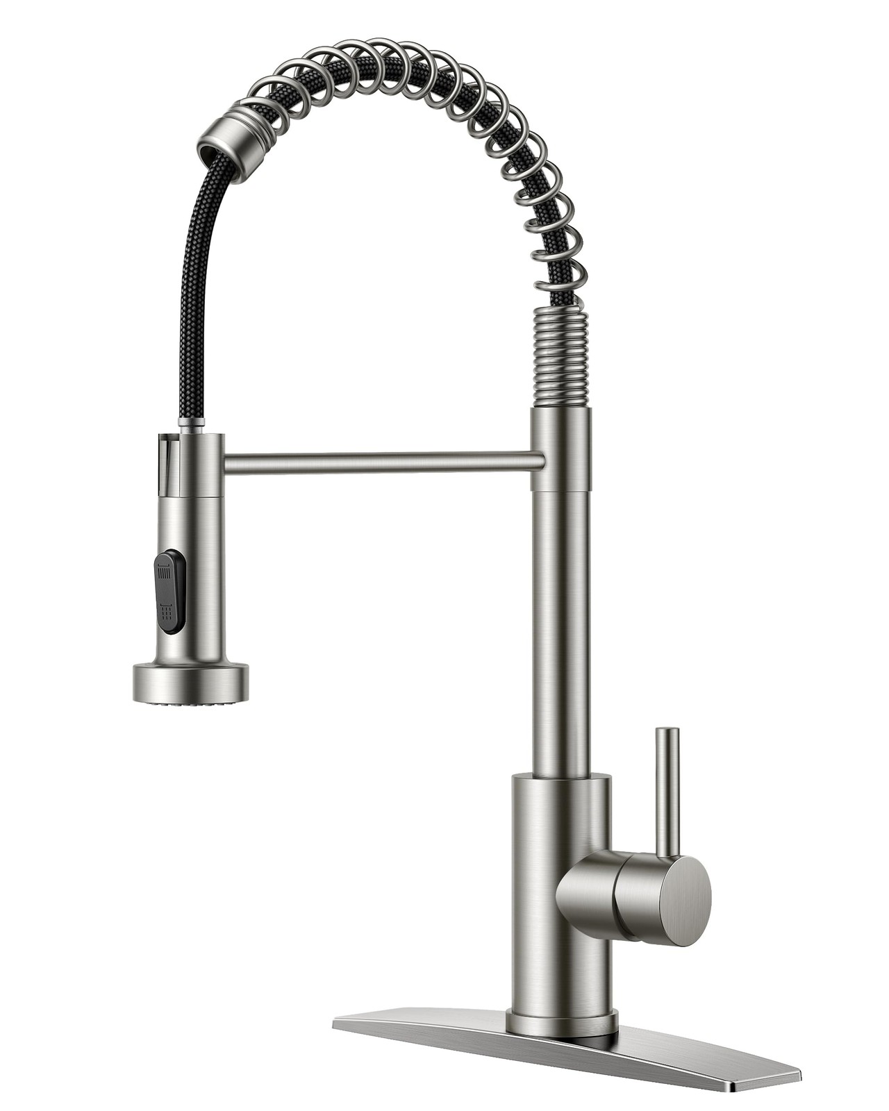 Kitchen Faucets, Brushed Nickel Kitchen Sink Faucet with Pul