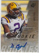 DEMETRIUS BYRD LSU TIGERS SEC 2009 UPPER DECK SPx AUTO AUTOGRAPH CARD #135/299