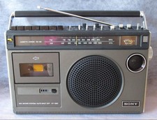 ♪SONY CASSETTE-CORDER FM/AM CF-1980【06】♪ Sony CF-1980 Vintage Mono Radio Cassette Recorder 1974 Very Good