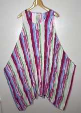 Umgee Striped Dress Sleeveless Bohemian Beachy Size Small Vacation Resort