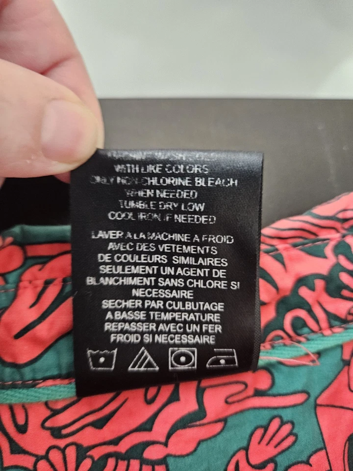 Camisa Killer Acid x Santa Cruz com botões M rosa verde arte gráfica skate vintage - Imagem 3 de 4