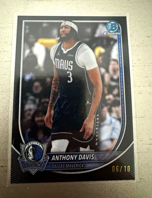 Topps 2025-26 Bowman Chrome Anthony Davis True Black #BCV-131 Mavericks 06/10