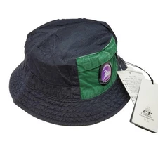 C.P.Company Patta M.T.T.N. Hat Nylon Bucket Black Green Men'S M Size