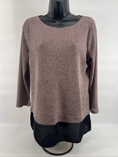 Ivanka Trump Womens Soft Pink Layered Look Blouse Top Size Small EUC