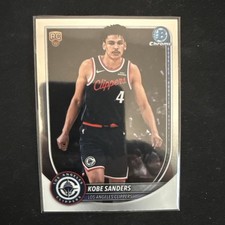 Kobe Sanders Chrome Rookie 2025-26 Bowman Basketball BCV-47 Los Angeles Clippers