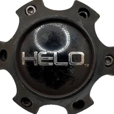 HELO Wheels Black Wheel Rim Hub Cover Center Cap 6 Lug # 1079L121AHE1GB 1273S06