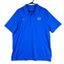 Nike Mens Shirt Blue Dry Fit Polo Florida Gator Short Sleeve Stretch XL