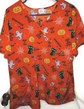 Scrubstar - Women's Halloween Medical Nurse Lightweight Vneck Scrub. Size XL