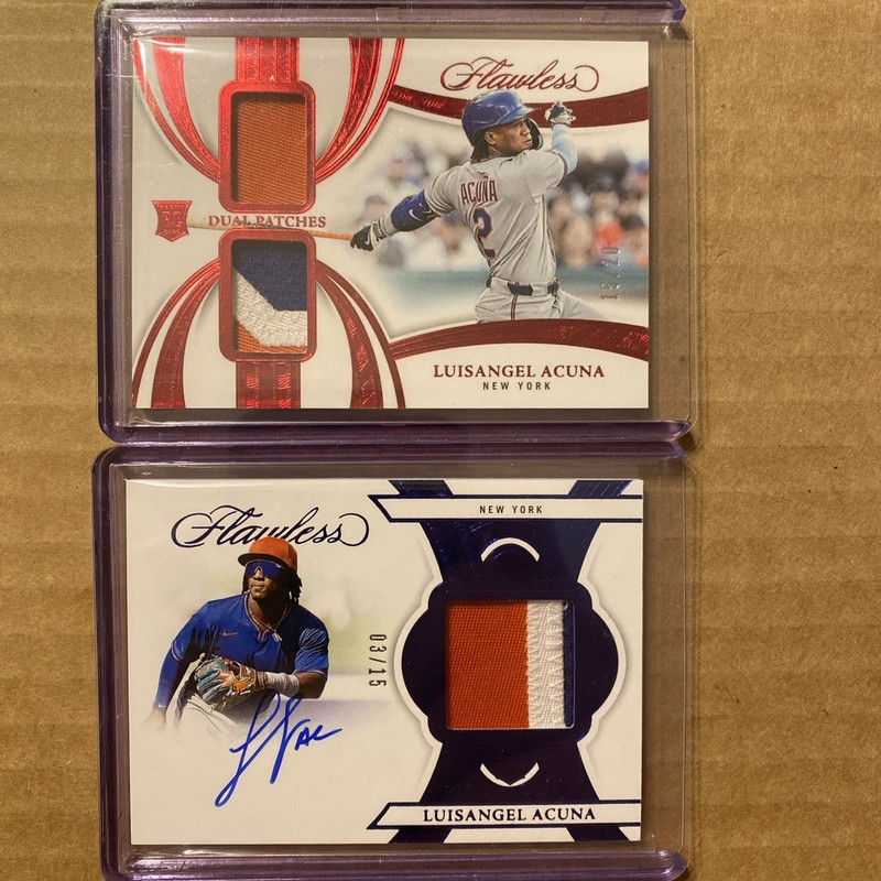 2025 Panini Flawless Baseball Rookie Patch On-card Auto Luisangel Acuna /15