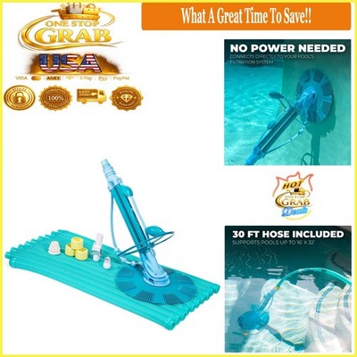 Xtremepowerus Automatic Pool Cleaner Vacuum High Flow with Hose Set