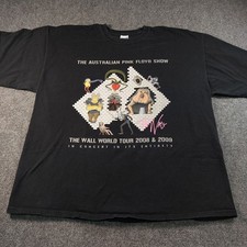 Australian Pink Floyd The Wall Tour T-Shirt Mens 2XL Black 2008 Rock Tee