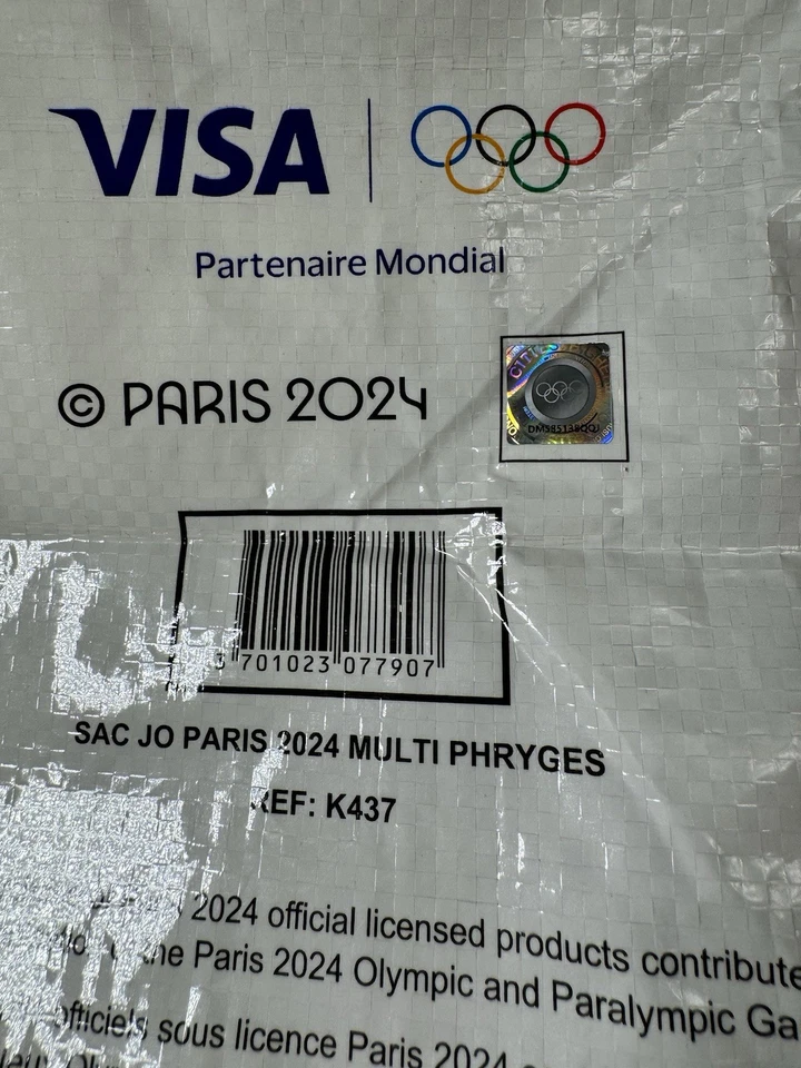 Paris Olympics Visa 2024 Olympic Games Reusable Shopping Bag Tote Bag - Image 3 of 3