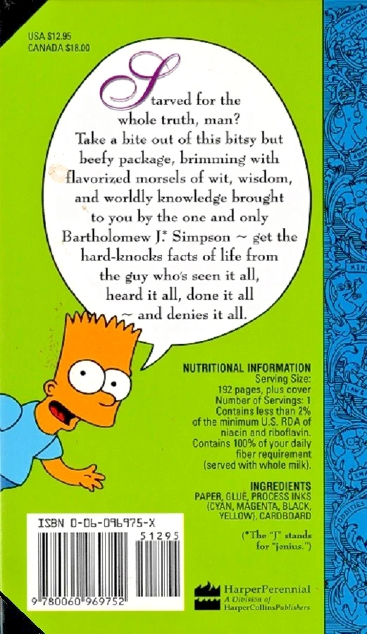 Bart Simpsons Guide to Life - A Wee Handbook for the Perplexed Foto 2 de 3