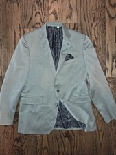 ROBERT GRAHAM Castille Men's Blazer Tailored Fit 40R Brown Taupe WOOL Blend