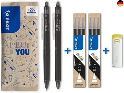 PILOT - 2er-Set Frixion Point Clicker - Tintenroller 0.5 mm mit löschbarer mit 