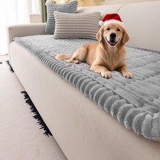 Couch Cover for Dogs Washable,Non Slip Fuzzy Durable Couch Covers for 3 Cushi...