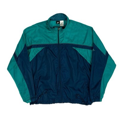 Vtg Y2K Nike Tailwind Teal Green Blue Retro Zip Up Windbreaker Jacket Men XL
