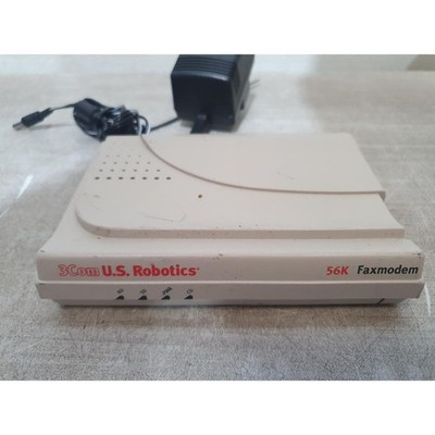 3com U.S. Robotics 56k Fax Modem weiß LED Anzeigen 1x Ethernet Port kompakt