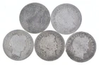 Better Lot 5 1909-O 1898 1898 1910-D 1897 Barber Dime 0.50 Face *223