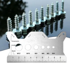 Bolt Gauge Card Compact Portable Screw Gauge for Engineers Machinists DIY