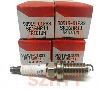 #ad 4Pcs 90919 01233 SK16HR11 Iridium Spark Plug for Highlander Camry RAV4 OEM $29.69