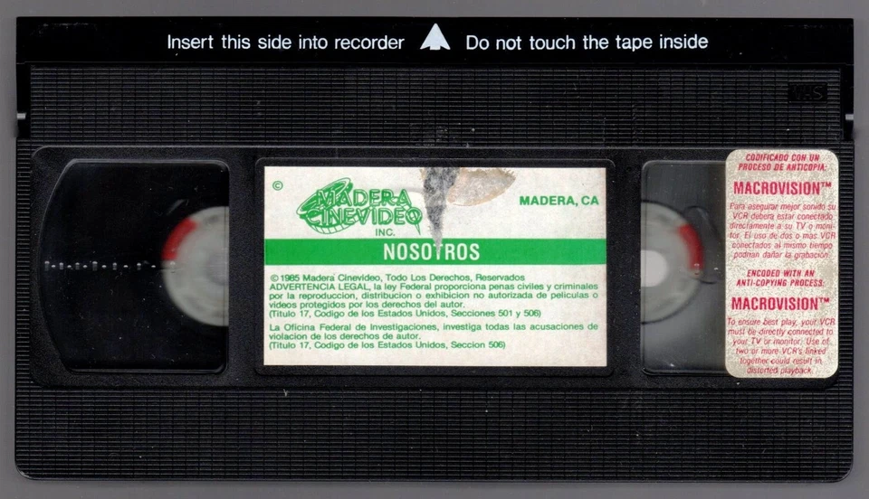 ~RICARDO MONTALBAN~ Nosotros ('45) Golden Age of Mexican Cinema Madera VHS RARE - Image 3 of 3