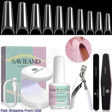 500pcs Acrylic French Nail Tips Fake Nails Half Cover for DIY Art 4-in-1 Kit