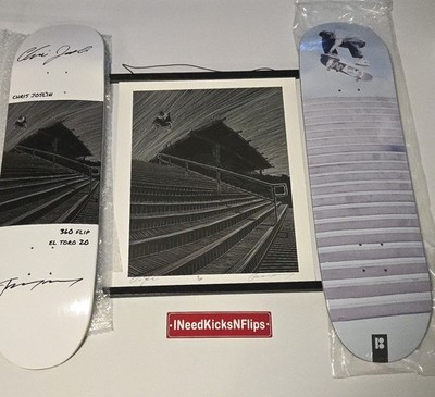 SIGNED BUNDLE Chris Joslin x Jeremy Wray Board + Print + Plan B Skateboard Deck