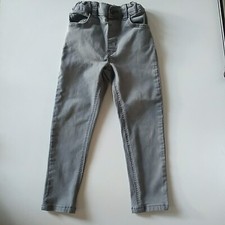 Garanimals Girls Gray Wash Denim Jeans Size 5T Pull On Elastic Waist W/Snaps