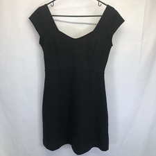 Banana Republic Size 8 Black Dress Stitched Structure Cocktail LBD