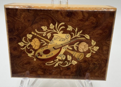 Jewelry/Trinket Box Notturno Intarsio Inlaid Wood Works Factory Made in Italy - Picture 3 of 12