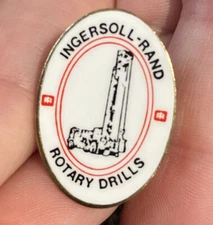 Ingersoll Rand - Rotary Drills Company crew salesman hat jacket Pin back 1980s