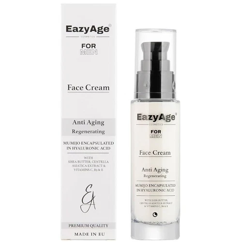 EazyAge Face Cream For Men Anti Aging Regenerating Hyaluronic Acid 50mL NEW