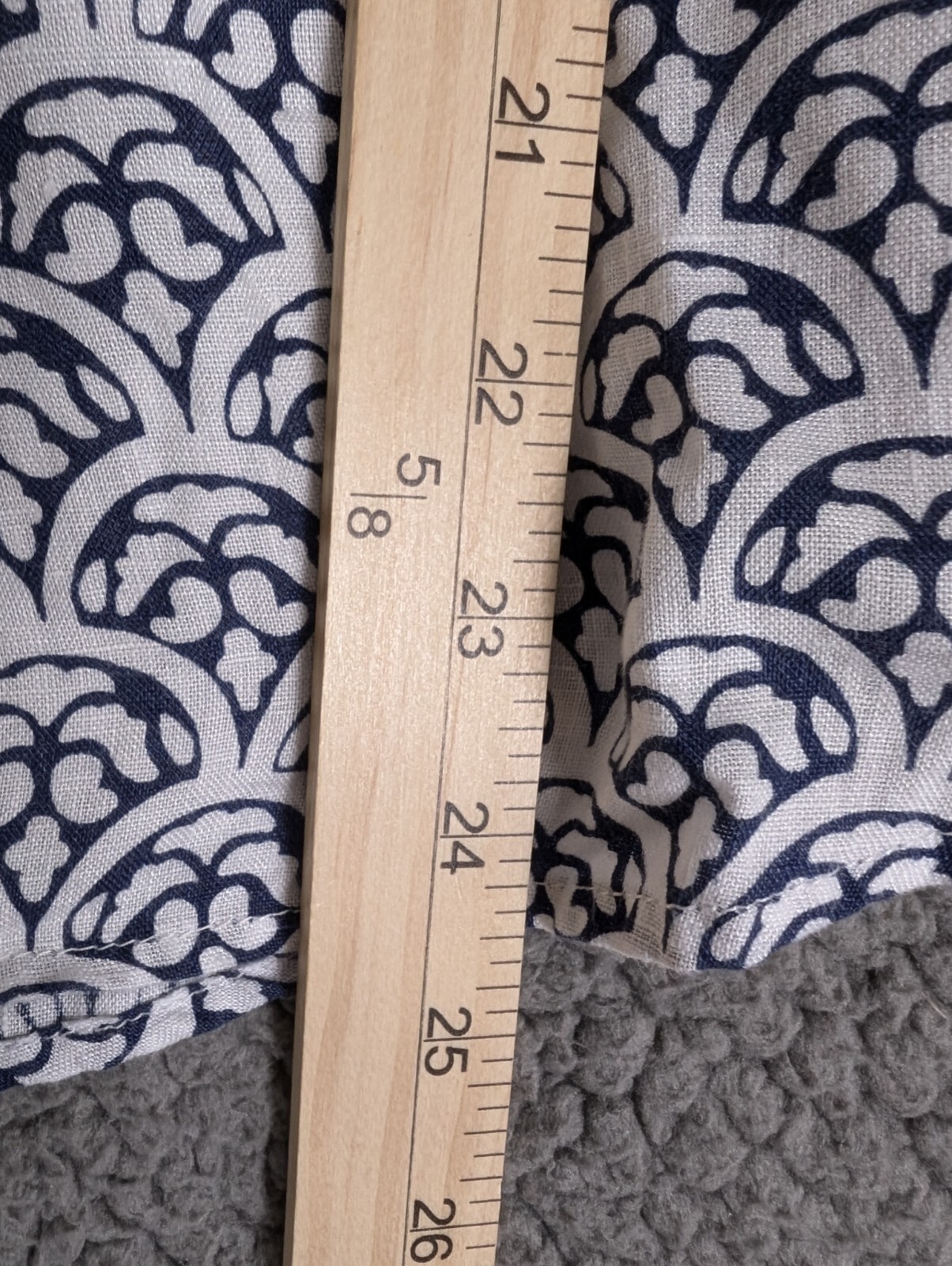 Talbots Top Linen Blouse Split Neck Pullover Blue… - image 8