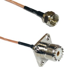 RG316 F MALE to UHF Female Flange RF Cable Rapid-SHIP LOT