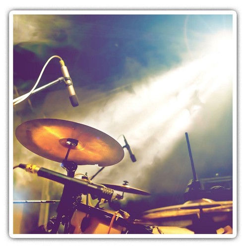 2 x Square Stickers 7.5 cm - Drum Kit Music Band Gig Cool Gift #16491 - 第 1/9 張圖片