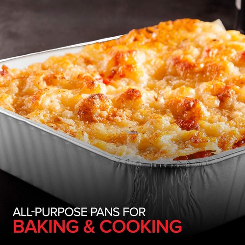 Aluminum Foil Disposable Pans For Baking Meal Prep Cake Pans Heavy 50 Pack 8x8 - Picture 6 of 12
