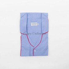 Traditional style Closed front button up Long Nightshirt by Somax. PCC Blue E...