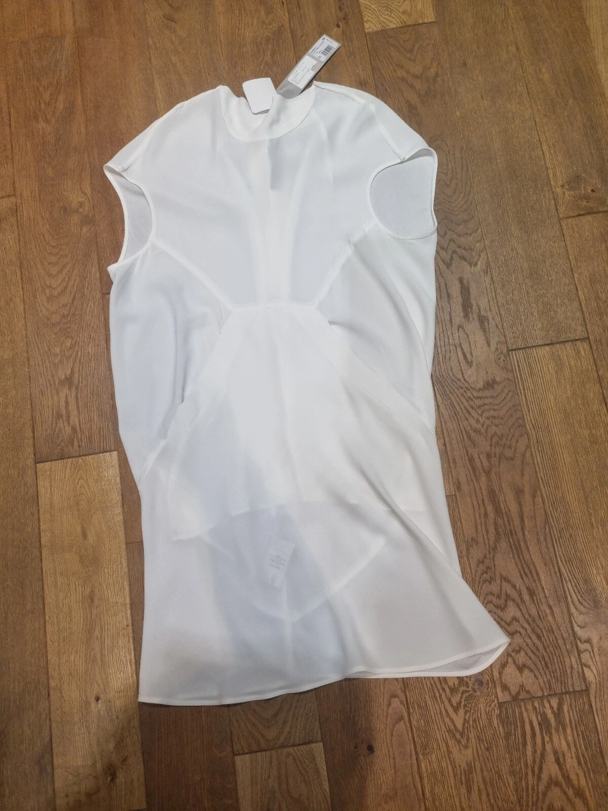 Abito a tunica galleggiante bianco Rick Owens donna uk 6 (facile da indossare uk 8)