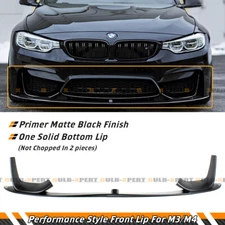 For 15-20 BMW F80 M3 F83 F82 M4 Matte Black Performance Front Lip + Splitter Kit