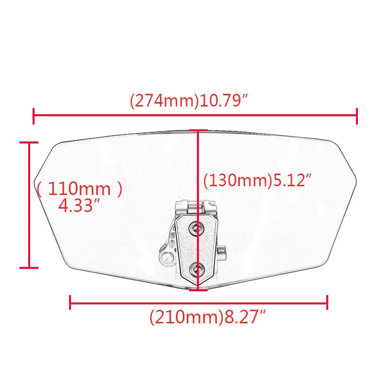 Adjustable Clip On Windshield Extension Spoiler Wind Deflector For Motorcycle — 第 3/4 张图片