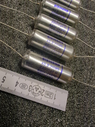 10x SIEMENS KS KONDENSATOREN 630 V 22000 pF B31095 KLANGFILM CAPS VINTAGE NOS - Picture 4 of 5