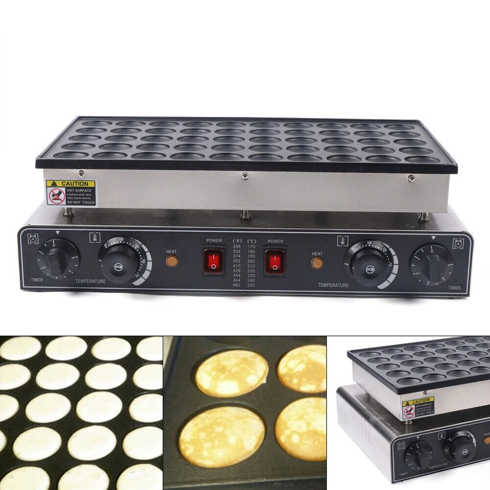 Mini Dutch Pancake Maker Poffertjes Machine for 50pcs Mini Round Pancakes - Image 2 of 4