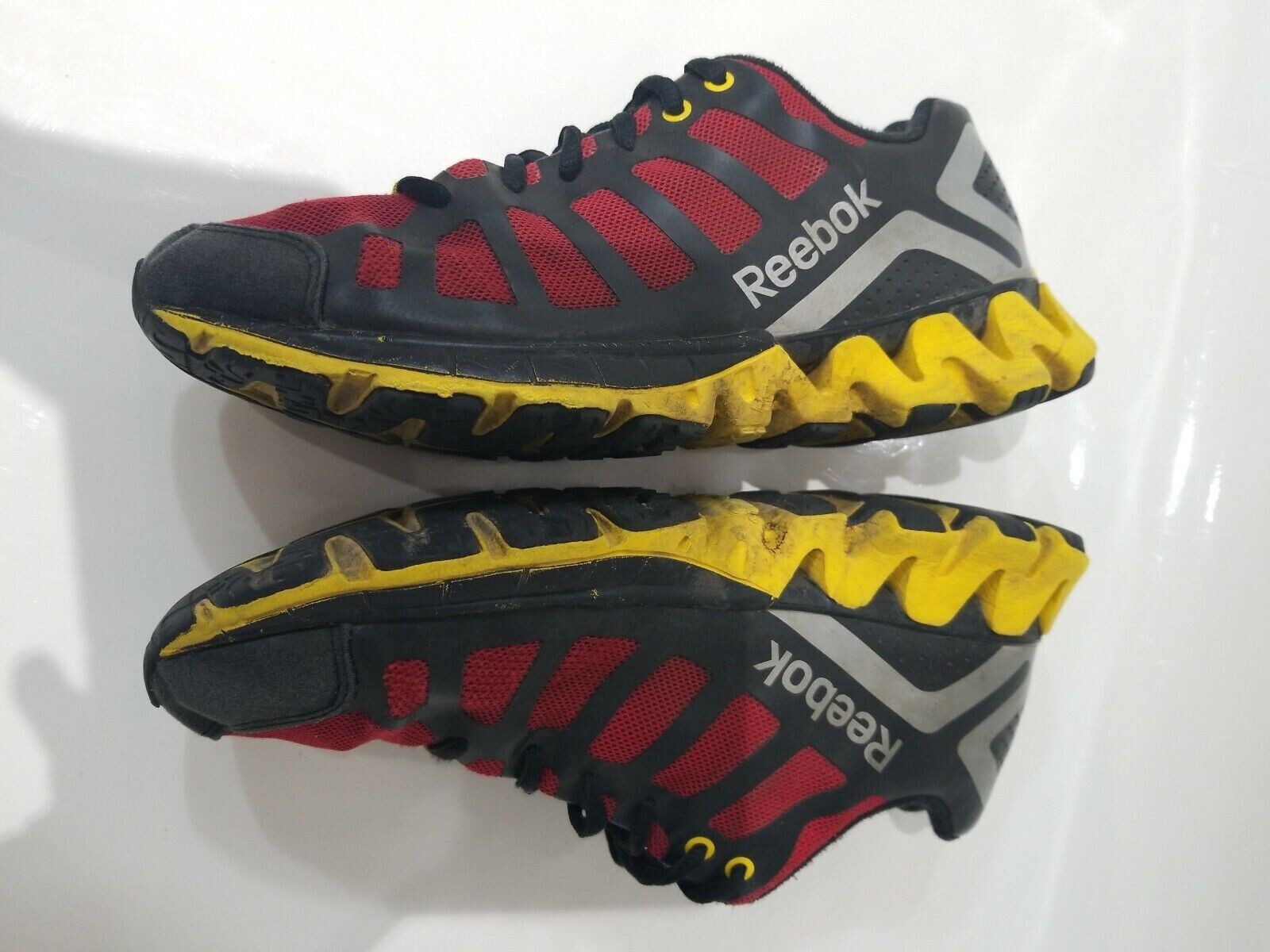 Reebok Zigtech Zigick Red Yellow Silver Black Run… - image 7