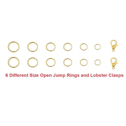 1 Box 1500pcs Open Jump Ring,Lobster Clasps Kit Jewelry Findings Repair Tools - Picture 18 of 18