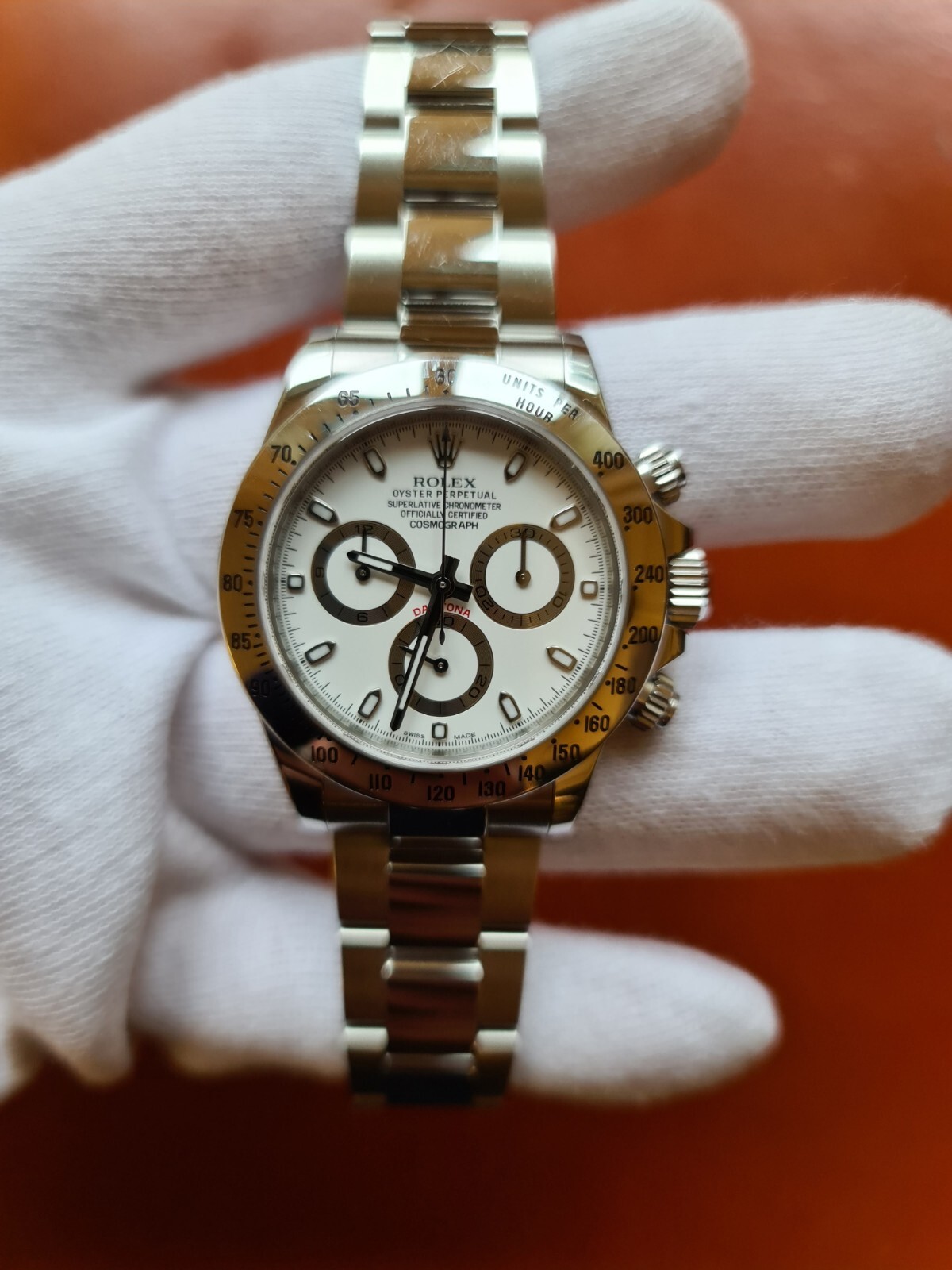 Rolex 116520 Cosmograph Daytona - SS Rare With APH White Dial (2014)