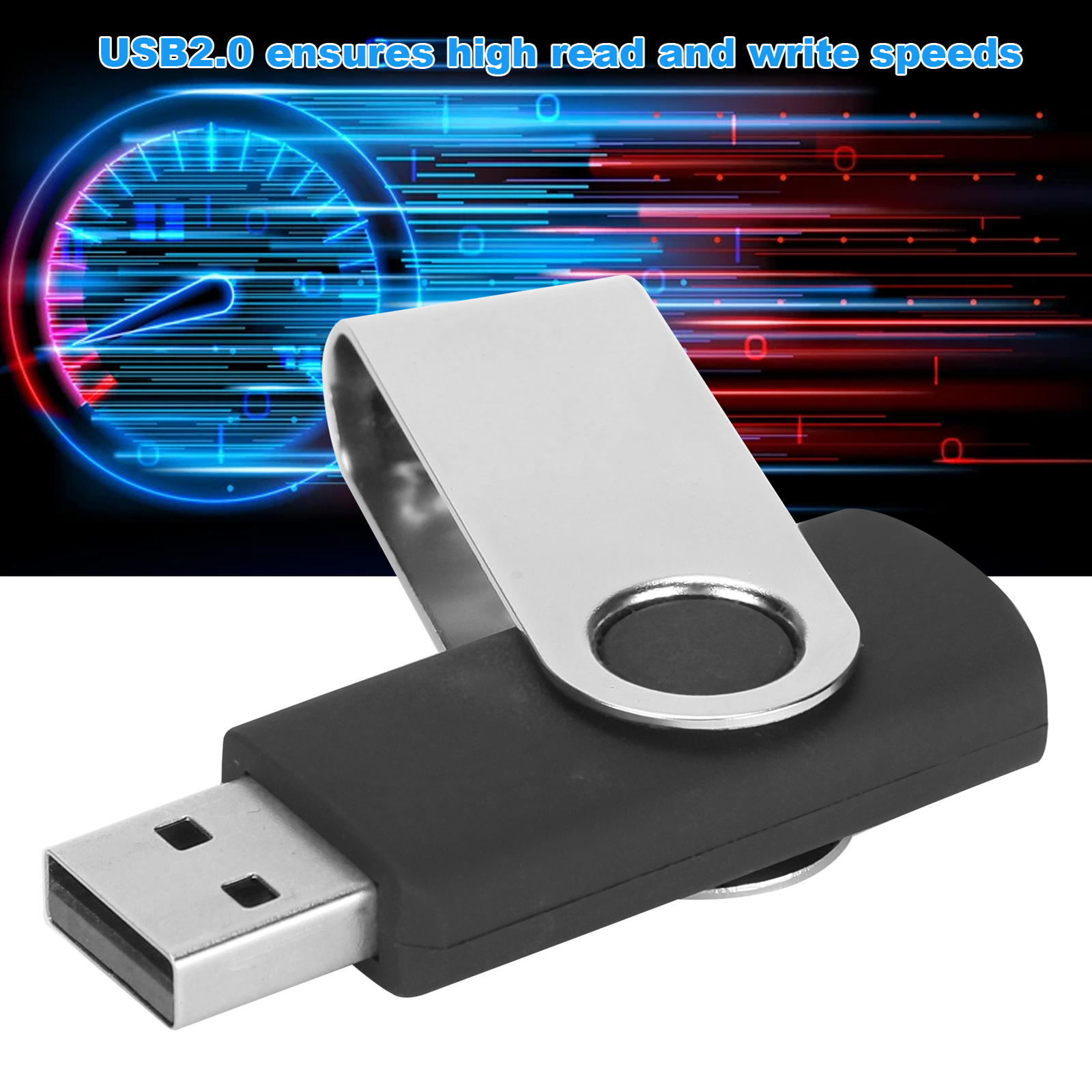 USB Flash Drive Candy Black Rotatable Portable Storage For PC T SPM-image